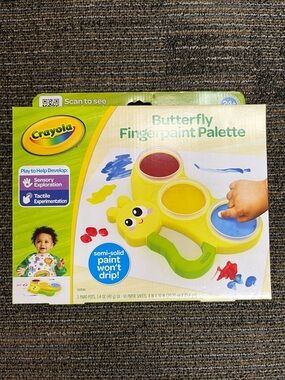 Crayola Butterfly Fingerpaint Palette - Yellow, Green, Blue, Red